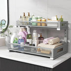 1 Pack 19IN Depth Under Sink Storage Organizer, Large 2-Tier Elegant Mesh Pull - Image 7