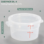 CURTA 2 Quart Translucent Round Food Storage Container - Image 2