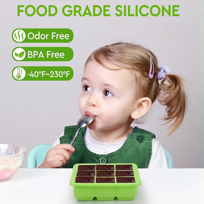 Silicone Ice Cube Trays with Lid, 9x1.3 inch, BPA Free, Small Ice Cube Trays - Image 7
