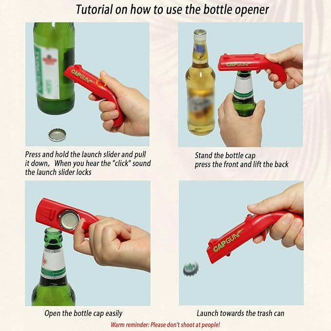 2PCs Cap Gun Bottle Opener - Image 2