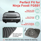 Grill Grate for Ninja Foodi FG551 Grill Accessories, Cast Iron Griddle Plate - Image 2