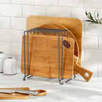 mDesign Pot Lid and Pan Rack — Metal Wire Rack - Image 6