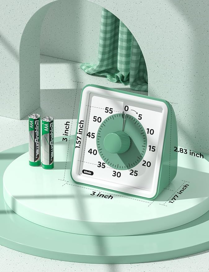LIORQUE Visual Timer for Kids, 60-Minute Countdown Timers for Classroom Office - Image 7