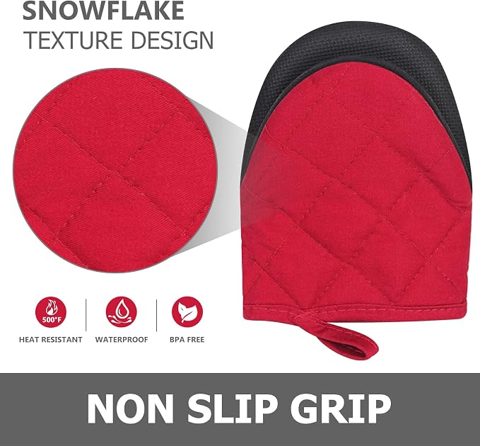 1 Pair Short Oven Mitts - Image 5