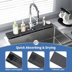 Faucet Mat for Kitchen Sink, Water Absorbent Kitchen Faucet Mat, Durable Sink - Image 5