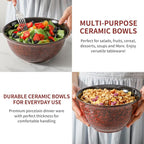 Hasense Mixing Bowls Set of 3, Procelain Serving Bowls Set - Image 3
