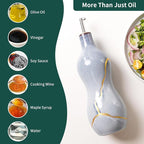 BosilunLife Ceramic Olive Oil Dispenser Bottle, 14 Oz Oil Cruet - Image 6