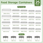 KEMETHY 50-Piece Food Storage Containers - Image 2