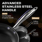 Ciwete 11-Piece Stainless Steel Pots and Pans Set Non Stick, Tri-Ply Stainless - Image 6