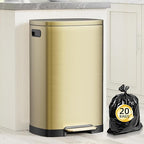 KdbK 13 Gallon Trash Can with Lid, 50L Fingerprint Proof Stainless Steel by trashcan