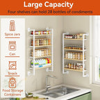 IBUYKE Spice Rack Wall Mount, 4 Tier Hanging Seasoning Organizer, Spice Rack - Image 5