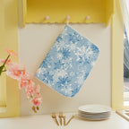 Christmas Dish Drying Mat 18x24 Inch Blue White Snowflake Winter Drying Mat - Image 5