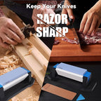 Knife Sharpening Stone, tri stone knife sharpener, 3 Sides Grit 400/1000/5000 - Image 5