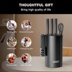 OOU Knife Set with Block and Sharpener, Dishwasher Safe Knife Set - Image 8