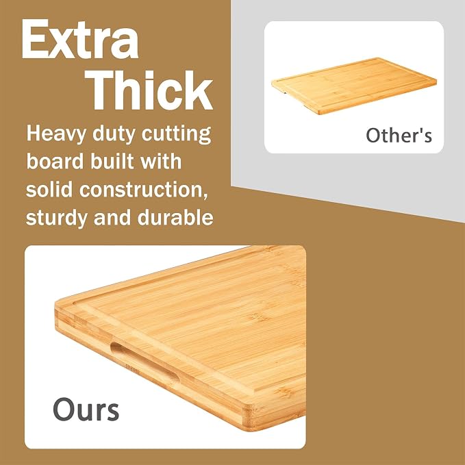 Allsum Bamboo Wood Cutting Boards - Image 2