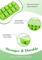 DOQAUS Ice Cube Tray with Lid and Bin - Image 4