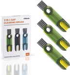 3 in 1 Cup Lid Gap Cleaning Brush Set, Mutipurpose Tiny Silicone Cup Holder by VIDONIO