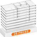 Criusia Drawer Organizer, 26 Pack Clear Plastic Drawer Organizer Bins, by Criusia