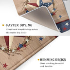 4th of July Dish Drying Mat for Kitchen Counter Patriotic Farmhouse Rustic - Image 3