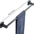 Matte Black Bathroom Hardware Set 4 Pieces, Bathroom Accessories Set Stainless - Image 3