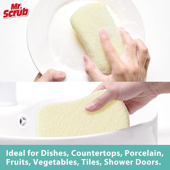 Mr. Scrub Kitchen Sponges, Dish Scrub Sponge 12 Pack Odor-Resistant, - Image 8