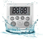 Digital Timer Waterproof Shower Timer Shower Clock Bathroom Kitchen Timer by NUOSWEK
