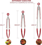 U-Taste Kitchen Tongs, 7/9/12 inches Cooking Tongs, - Image 2