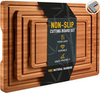 3 Pack Bamboo Cutting Board Set by Ayiaren