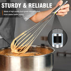 Walfos Whisks Large Whisk Set of 2, Heavy Duty Stainless Steel Wire Whisk Ideal - Image 7
