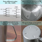 Newness Stainless Steel Measuring Cup, Metal Measuring Cup - Image 4