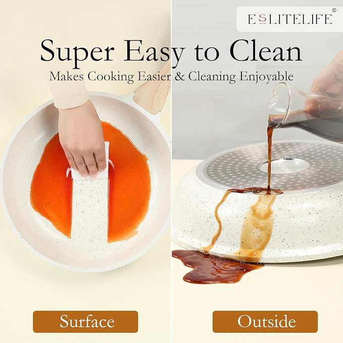 ESLITE LIFE Nonstick Ceramic Frying Pan Skillet - Image 6