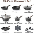 SENSARTE Pots and Pans Set Nonstick, Non-toxic Healthy Non Stick Kitchen - Image 3
