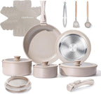 Chef Power Ceramic Nonstick Pots and Pans Set 19 Piece by ChefPower