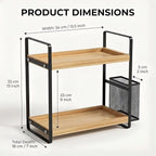 LEMIKKLE 2-Tier Wood Bathroom Counter Organizer - Image 2