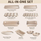 Terlulu 10-Piece Baking Pans Set, Bakeware Sets Nonstick, Baking Set - Image 3