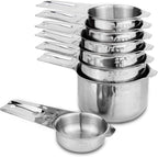Set of 7 Heavy Duty Measuring Cups, 18/8 Stainless Steel - Image 4