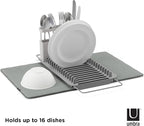 Umbra Udry Dish Rack and Microfiber Drying Mat – Space-Saving Design Folds Up - Image 4