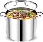 P&P CHEF 20 QT Stock Pot with Lid, Stainless Steel Large Cooking Pot, Soup by PPCHEF