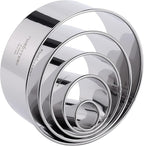 Cookie Cutter Set, Measuring 1'', Round Metal Baking Rings - Image 8