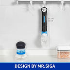 MR.SIGA Soap Dispensing Dish Brush, Kitchen Brush - Image 6
