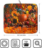 Fall Harvest Pumpkin Dish Drying Mat - Image 2