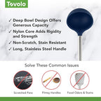 Tovolo Silicone Ladle With Stainless Steel Handle Deep Soup Ladle - Image 3