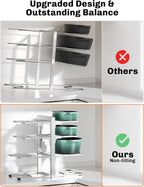 MUDEELA 8-Tier Pots and Pans Organizer under Cabinet, 15.83" Height Heavy Duty - Image 6