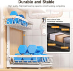 Sevenblue 2 Packs Under Sink Organizer, Height Adjustable 2 Tier Under Kitchen - Image 5