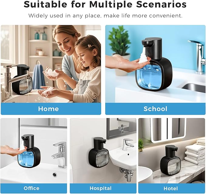 Automatic Foaming Soap Dispenser, 17oz/500ml Touchless Rechargeable - Image 8