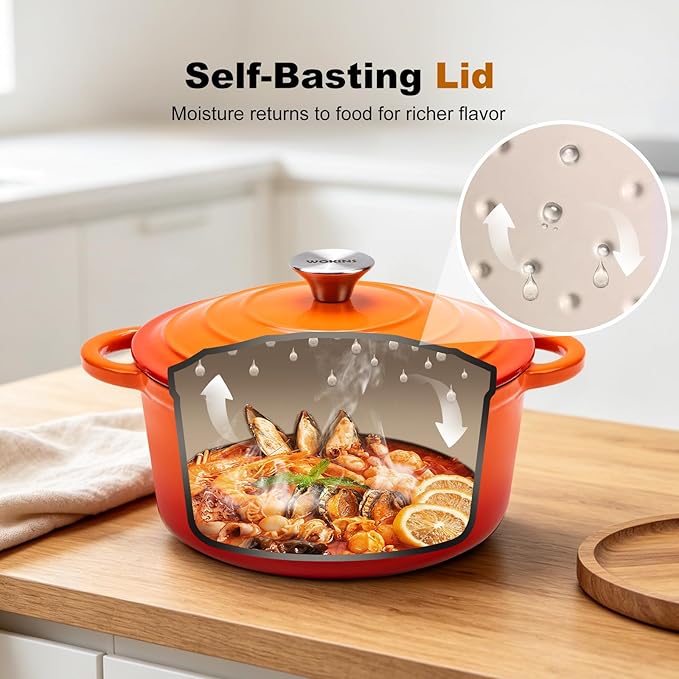 Enameled Cast Iron Dutch Oven - 4QT Pot - Image 4
