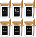 ComSaf Spice Jars with Spoon 8 oz 6Pack, Small Spice Containers Starter Set by ComSaf