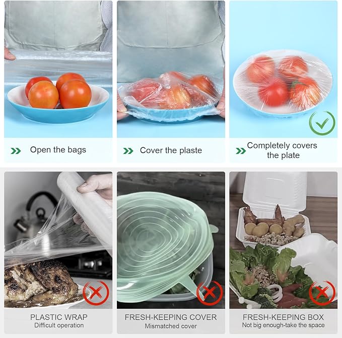 100pcs Boxed Plastic Bowl Covers - Image 4