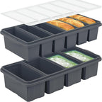 Silicone Freezer Tray With Lid-Soup Freezer Container molds-Large Ice Cube Tray by Xomoo