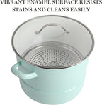Martha Stewart Thayer 16-Quart Enamel On Steel Scratch Resistant Steamer Stock - Image 3